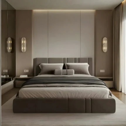 Taupe Quilt Luxe Bed