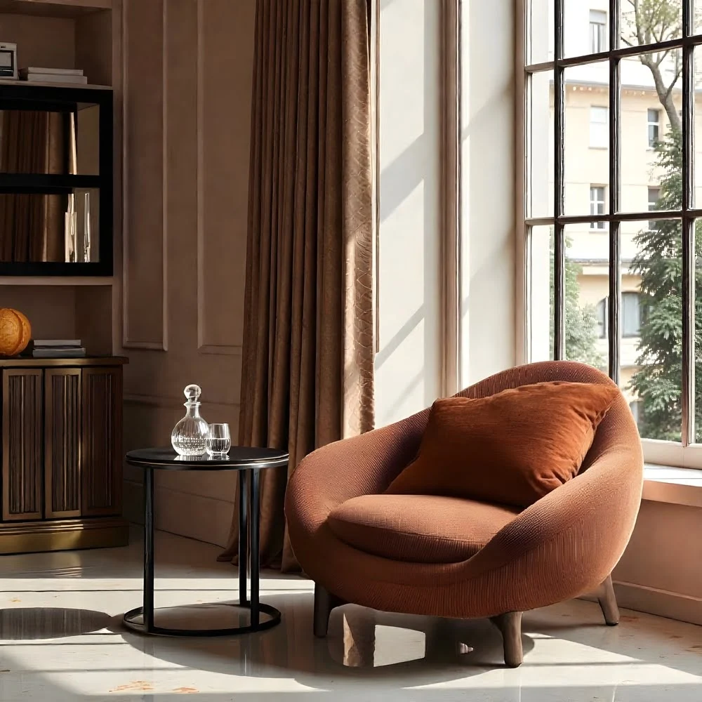 Terracotta Cocoon Lounge Chair