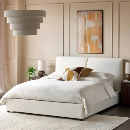 LuminaCloud Bouclé Platform Bed