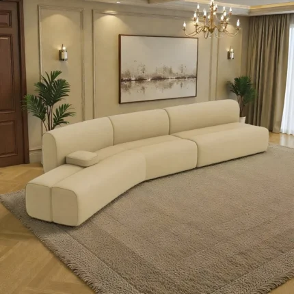 NovaCurve Bouclé Curved Sectional Sofa