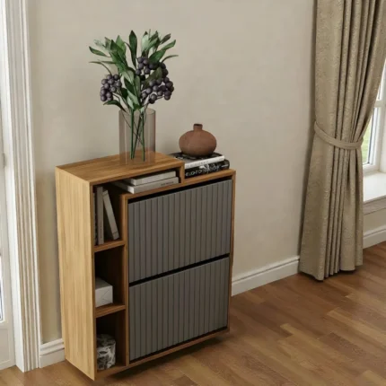 Ridge Fluted Accent Cabinet