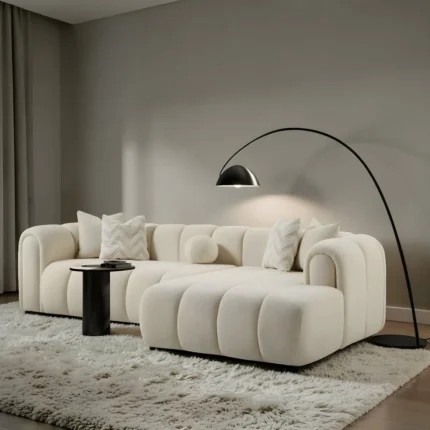Cream Cloud Chaise Sofa