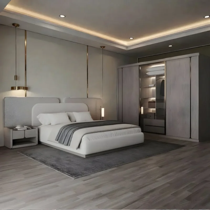 Lumina Grey Modern Luxury Bedroom Set