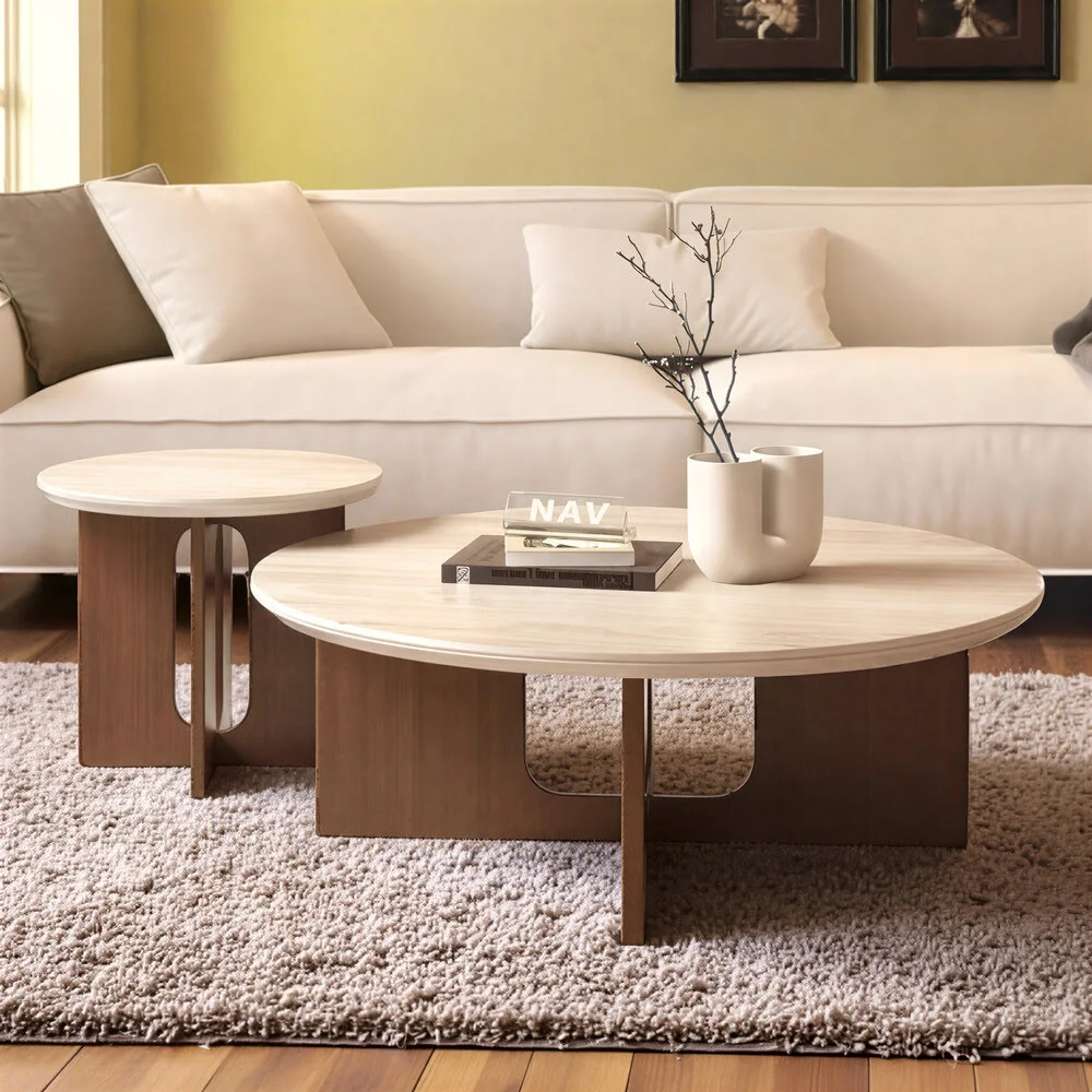Nested White Coffee Tables