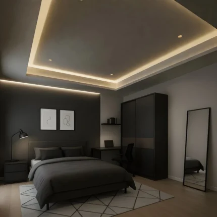 Noir Eclipse Modern Dark Bedroom Set