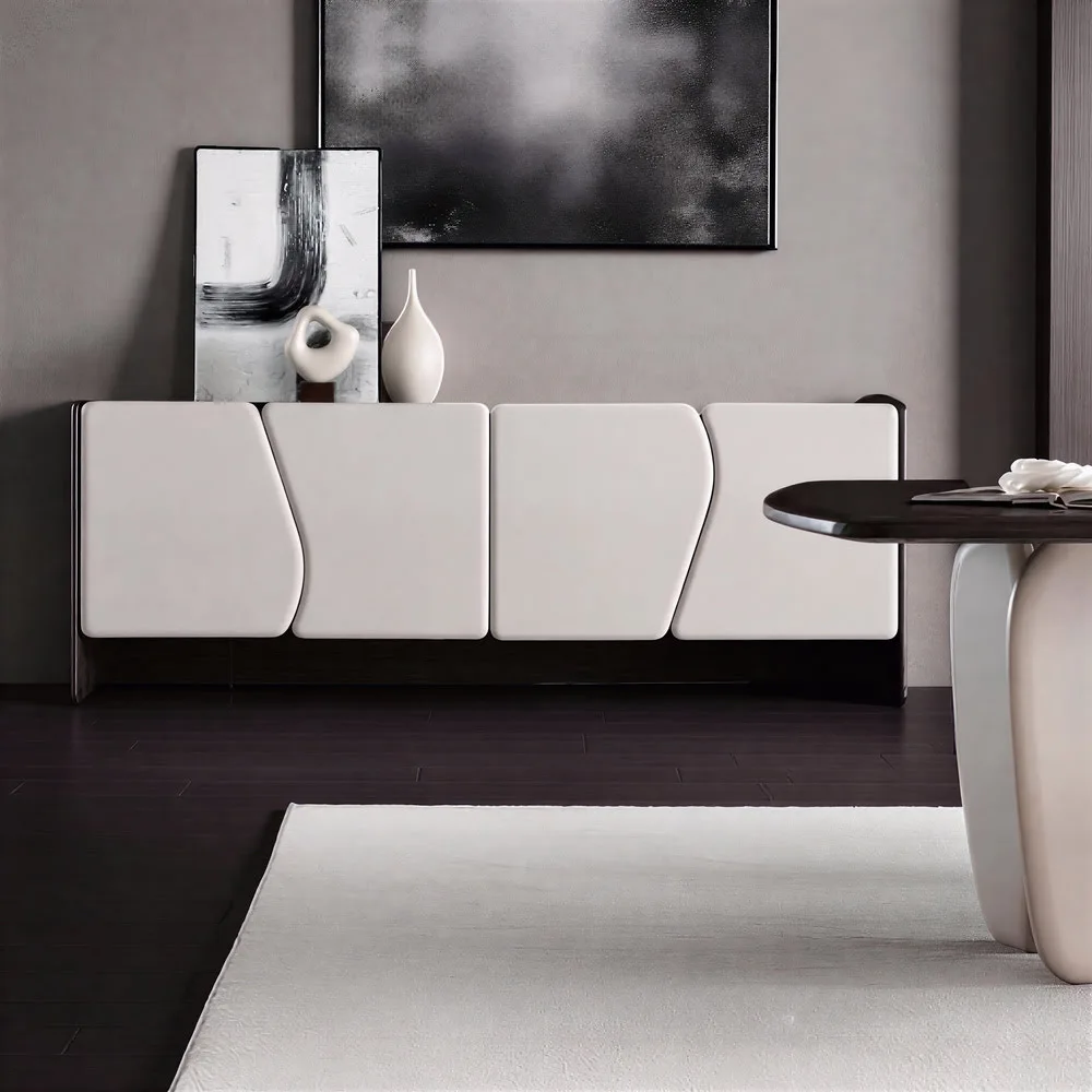 Organic Curved White Dresser