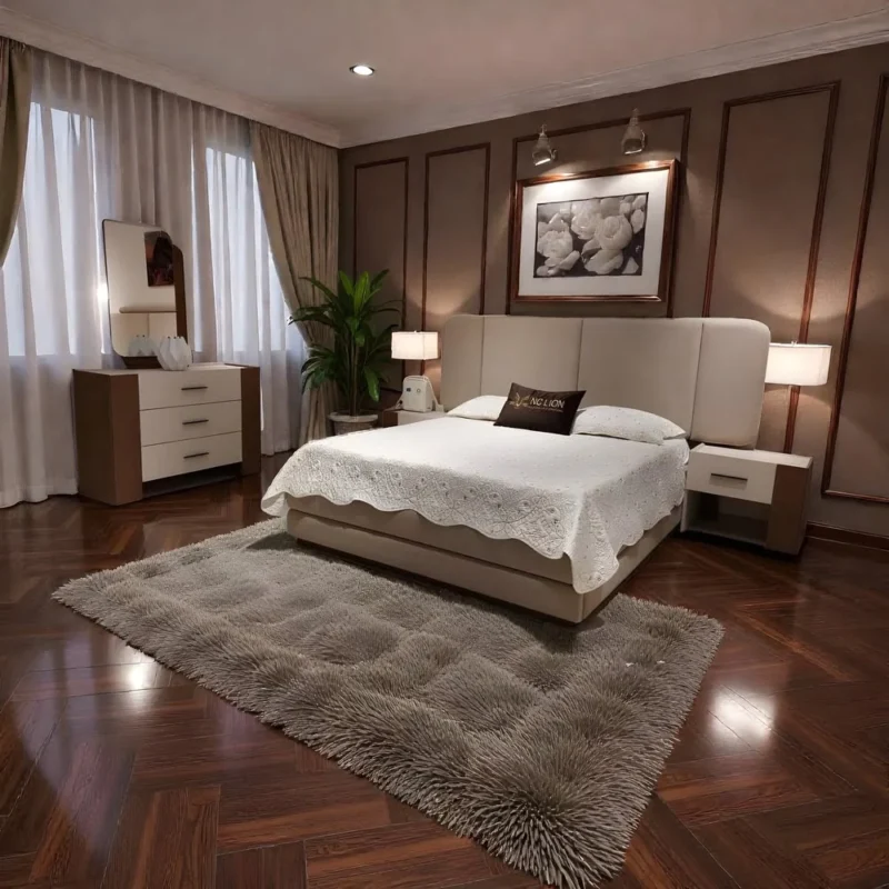 Serene Crown Beige Luxury Bedroom Set